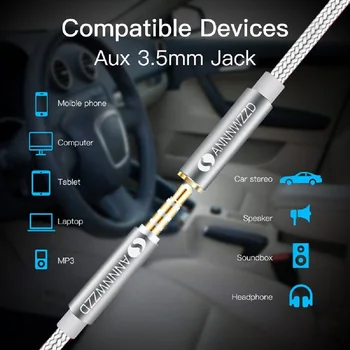 Jack 3.5 mm Audio Kabelis-prailgintojas Ausinių Pratęsimo Kabelis, 3.5 mm Lizdas Aux Kabelis, 3.5 mm Extender Laidą Kompiuterio iPhone Grotuvas