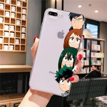 Japonija, Anime, Mano Herojus, akademinės bendruomenės Skaidrios Telefono dėklas skirtas iphone 12 11 Pro XS MAX XR 8 7 6 6S Plus X 5 5S SE