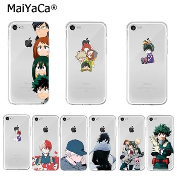 Japonija, Anime, Mano Herojus, akademinės bendruomenės Skaidrios Telefono dėklas skirtas iphone 12 11 Pro XS MAX XR 8 7 6 6S Plus X 5 5S SE