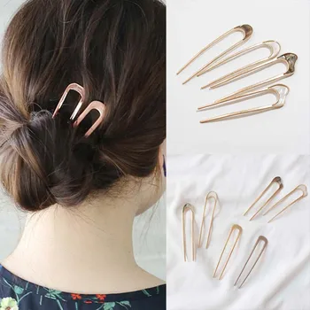 Japonija Minimalistinio Metalų Lydinio, Myli Shell Plaukų Lazdos Moterų Mergina Hairclip Įrankiai Bun Maker Plaukų Segtukai Galvos Apdangalai