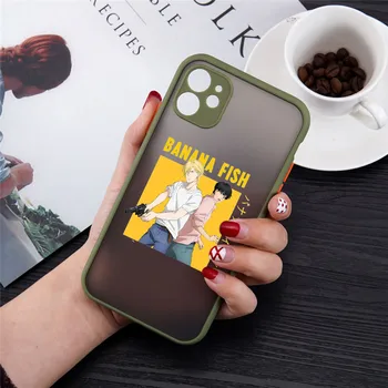 Japonijos Anime Bananų Žuvų Anime Meno Telefono dėklas skirtas Iphone 11 12 Pro Max SE20 6 6s 7 8 Plius 12mini X Xs Xr Telefono Korpuso Aišku, Padengti