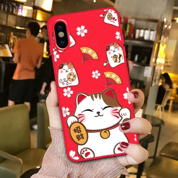 Japonijos mielas pasisekė katė kawaii telefoną atveju coque 