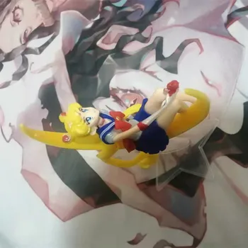 Japonų Anime 15CM Animacinių filmų Sailor Moon Veiksmų Skaičiai Mėnulio Galia Pvc Modelis Anime Kolekcija Vaikas Dovana Žaislas 1 Vnt