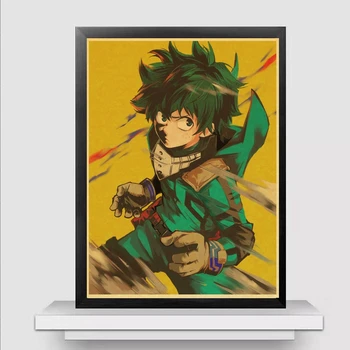 Japonų Anime, Mano Herojus akademinės bendruomenės Retro plakato Namų puošybai Retro Plakato Tapybos Kambario Sienų lipdukai Meno Dekoro