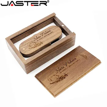 JASTER (1 VNT nemokamai LOGOTIPĄ), Medinė USB+ box USB 