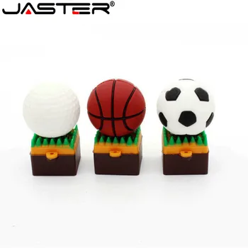 JASTER Futbolo, krepšinio, tinklinio usb flash drive USB 2.0 memory stick pen ratai 4 GB 16GB 32GB 64GB berniukas dovanų Realias galimybes