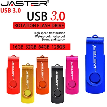JASTER High Speed USB 3.0 Flash Drive, Roation Pendrive USB3.0 Rašiklis, usb Atmintinė 32GB 64GB 16GB Metalo U Disko