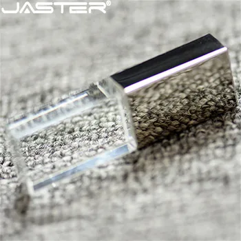 JASTER Kristalų usb 2.0 lazdos 3D spausdinimo logotipą 4 GB 16GB flash pendrive 32GB 64GB skaidraus stiklo (virš 10 vnt nemokama logo)