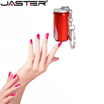 JASTER metalo 2.0 USB flash drive butelis skardinės pen drive, memory stick, Kokso skardinės, 4G, 8G 16G 32GB 64GB 128GB U disko dovana nemokamas pristatymas