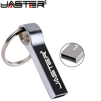 JASTER Metalo, Plieno USB Flash Drive 4GB 8GB 16GB 32GB 64GB 128GB Nešiojamų Pen Ratai su Key Chain Aukštos Kokybės Pendrive