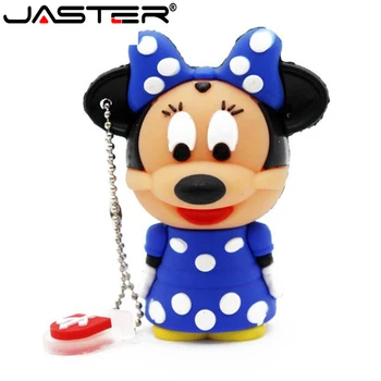 Jaster mielas animacinių filmų Mickey Minnie U disko pendrive 4 GB 16GB 32GB 64GB U disko išorės saugojimo pen ratai 7 spalvų