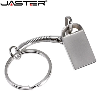 JASTER USB 2.0 Mini USB Metalo 4GB 16GB 32G 64GB Flash Drive pen ratai vandeniui usb pen drive High speed (1PCS nemokama logo)