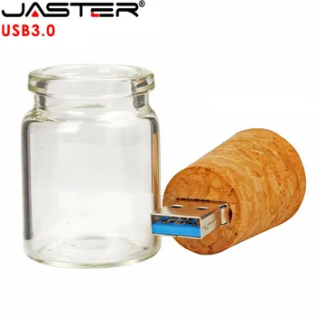 JASTER USB 3.0 Stiklo purškalo buteliukas su Kamštienos USB 