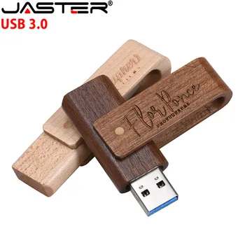 JASTER USB3.0 Klientų LOGOTIPĄ, medinės flash drive, medienos pendrive 4 GB 8 16 32 64 memory stick(daugiau nei 5VNT nemokama LOGO)