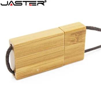 JASTER Virvelę Medinė USB Flash Drive raudonas medienos pendrive 4 GB 16GB 32GB 64GB bambuko Memory Stick vestuvių dovanos nemokamai logotipą