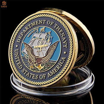 JAV Kariuomenės karinio jūrų Laivyno Departamento Didysis Antspaudas Amerikos Vašingtone.D.C Gold Iššūkis Monetų Kolekciją Dovanos