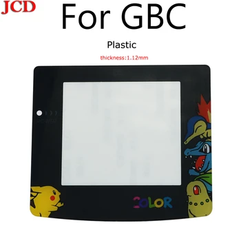 JCD Nauji Plastikiniai Stiklo Lęšis GBC Ekrano Stiklo Lęšis Gameboy Spalva Objektyvas Gynėjas W/ Adhensive Už GBC Plastiko objektyvas Nintend