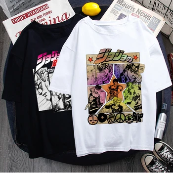 Jojos Keistų Nuotykių Juokingas Animacinių filmų Marškinėliai Vyrams 90-ųjų Mados Japonų Anime T-shirt Grafikos Vasaros Marškinėlius Hip-Hop Top Tees Vyras
