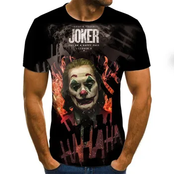 Joker 2020 Naujausias 3Dhip hop T-shirt 3D Vasaros Mados T-shirt Tshirts Harajuku Streetwear Grappige Negabaritinių marškinėliai vyriški Medžiaga