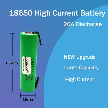 JOUYM 18650 Baterijos 2500mAh), 3,7 V INR18650 25R 20A Išleidimo Aukštos Srovės Suvirinimo Nikelio Lapas ličio jonų Baterija