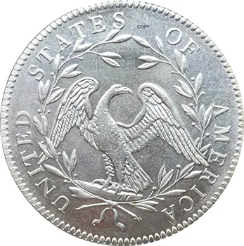 Jungtinių Amerikos Valstijų Monetų 1794 Laisvės Plaukais Vienas Doleris Cupronickel Sidabro Padengtą Kopijuoti Monetas