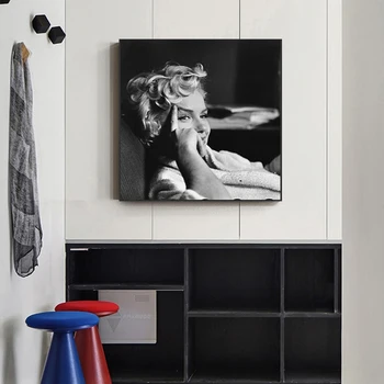 Juoda ir Balta Marilyn Monroe Drobė Meno, Mados, Plakatų ir grafikos Sienos Nuotraukas Kambarį Cuadros Decoracion Tableau Salonas