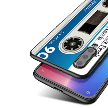 Juoda Silikono Padengti Klasikinio Seną kasetinį už Xiaomi Mi A3 A2 A1 5X 6X 6 8 Lite 9 9SE CC9 F1 9T 9TPro Žaisti Telefono dėklas