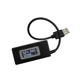 Juoda Skaitmeninis Micro USB LCD USB Mini Srovės ir Įtampos Detektorius Mobiliojo Maitinimas USB Įkroviklis, Testeris, Matuoklis