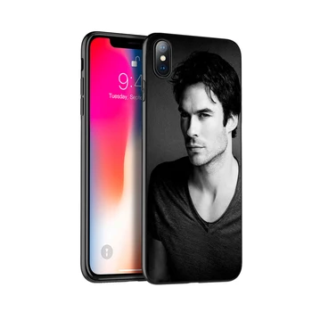 Juoda tpu case for iphone 5 5s SE 2020 6 6s 7 8 plus X 10 XR XS 11 pro MAX silicon cover Vampyro Dienoraščiai Ian Somerhalder