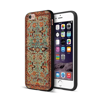 Juoda tpu case for iphone 5 5s se 6 6s 7 8 plus x 10 case cover for iphone XR XS 11 pro MAX atveju persų kilimų Gėlių raštas