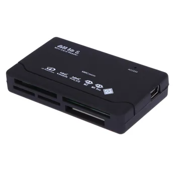 Juoda Viskas Viename Atminties Kortelės Skaitytuvas USB Išorinis Kortelių skaitytuvas SD SDHC ir Mini Micro M2 MMC XD PLG Adapteris