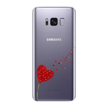 Juoda Širdies Mergina, Meilės, Telefono Dėklas, Skirtas Samsung Galaxy Note 9 8 5 4 Minkštas Silikoninis Galinio Dangtelio Samsung S5 S6 S7 Krašto S8 S9 Plus