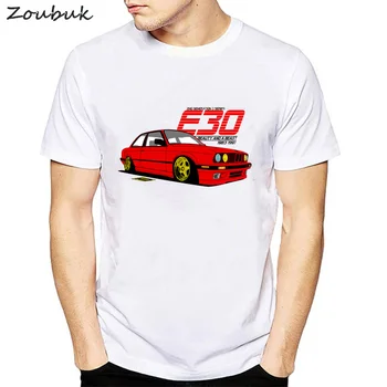 Juokinga Automobilio T Shirts bmw e46 e90 e39 e60 e30 Vyrų Marškinėlius Classic Žmogus Kietas Superautomobilį T-Shirt Vyrų vasaros viršūnes balta plius dydis