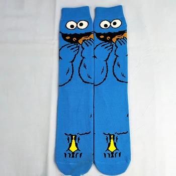 Juokingas animacinių filmų gyvūnų anime simbolių geltona mėlyna riedlentė kojines Ilgas Vamzdis Streetwear HipHop kojinės Aukštos Kokybės Medvilnės kojinės