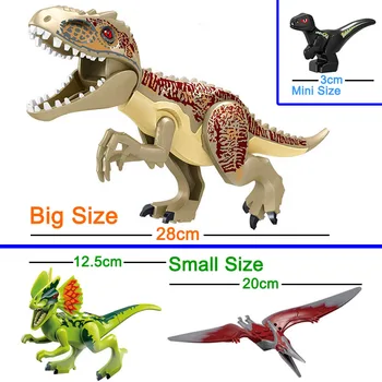 Juros periodo Dinozaurų Rinkinys, Kūrimo Bloką Žaislas Pav Tyrannosaurus Velociraptor Triceratop 