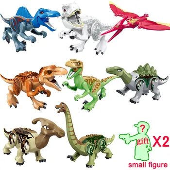 Juros periodo Dinozaurų Rinkinys, Kūrimo Bloką Žaislas Pav Tyrannosaurus Velociraptor Triceratop 