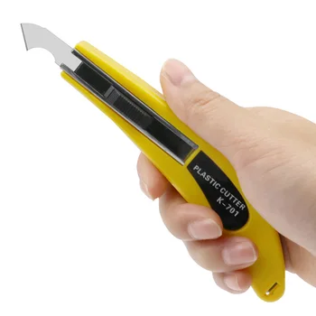 Kablys peilis PVC akrilo lenta plastiko, organinio stiklo kablys peilis pjovimo įrankis su 10 pakeitimo peiliukai