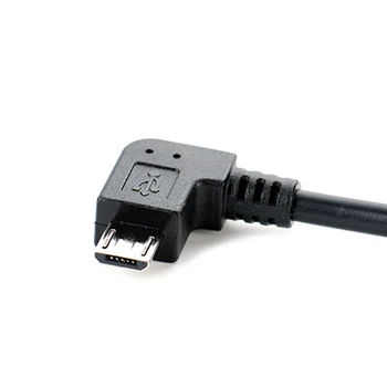 Kairysis Kampas 90 Laipsnių Micro USB Vyrų Vyrų Kabelis Konverteris OTG Adapterio Laido 25cm Kabelis