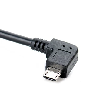 Kairysis Kampas 90 Laipsnių Micro USB Vyrų Vyrų Kabelis Konverteris OTG Adapterio Laido 25cm Kabelis