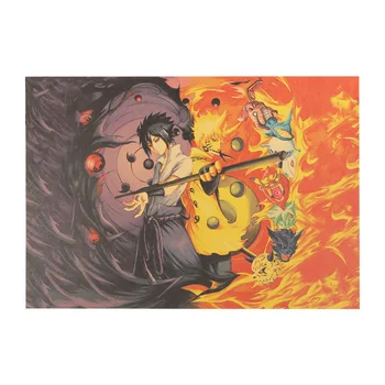 KAKLARAIŠTIS LER Naruto Klasikinis Japonų Animacinių filmų, Komiksų Kraft Popieriaus Juosta Plakato Retro Plakato, Dekoratyvinis Dažymas Sienų Lipdukai