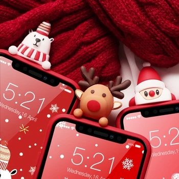 Kalėdų Animacinių filmų Elnias Atveju iPhone 11 12 Pro XS Max XR X SE 2 