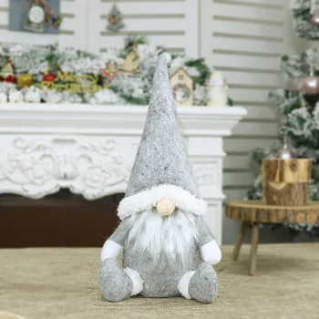 Kalėdų Beveidis Gnome Santa Kalėdų Medžio Rankų Darbo Audinys Santa Lėlės Gimtadienio Dovana, Namų Kalėdų Dekoracija#