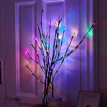 Kalėdų Dekoracijas namams LED Gluosnio Šakos Lempos Baterija Dekoratyviniai Kalėdų Papuošalai Kalėdų Eglutės papuošalus