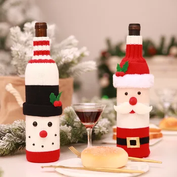 Kalėdų Dekoracijos Namų Santa Claus Vyno Butelio Dangtelį, Maišą, Sniego Kojinę Dovanų Turėtojai Kalėdos Navidad Dekoro Naujųjų Metų