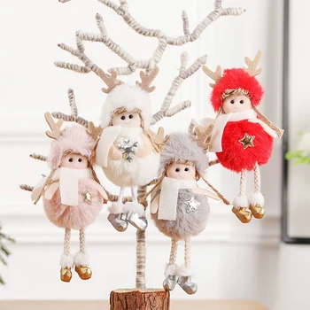 Kalėdų Eglutės papuošalus Mielas Pliušinis Angel Doll Kalėdos Pakabučiai Kalėdų Dekoracijas namams 2020 M. Gimimo Vaikams Dovanas Naujųjų Metų
