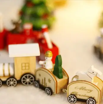 Kalėdų Medinis Traukinio Santa Claus Dovanos, Žaislai Amatų Kalėdų Dekoracijas Namų Stalo Kalėdų Ornamentu Dovanos Noel Natale 2020 M.