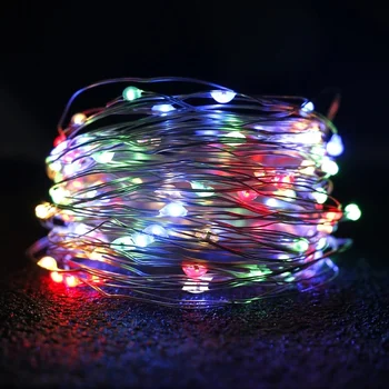 Kalėdų Pakabukas 1/2/3/5/10M Vario Viela, LED String Žibintai Namų Puošybai Kalėdų Dekoracijas Užuolaidos Dekoratyvinis Apšvietimas