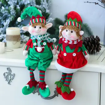 Kalėdų Pakabukas Pliušinis Elf Elfai Lėlės Žaislas Kalėdų Eglučių Papuošalai Naujųjų Metų Dovanos Kalėdų Dekoro