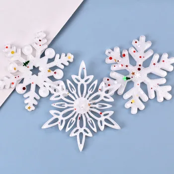Kalėdų Tuščiaviduriai Snaigės Ornament Silikono Formos Minkštas Aišku, Pelėsių Dervos Amatų Žiemos Embellishment 