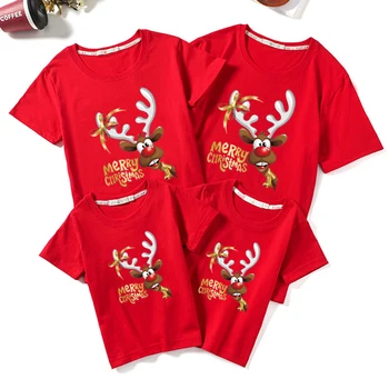 Kalėdų Šeimos Atitikimo Komplektus Berniukas Mergaičių Mama, Tėtis T-shirt Šeimos Atrodyti Motina Dukra Rūbai Suaugusiems, Vaikams, T-shirt
